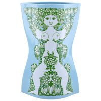 Nina vas 28,5 cm, ljusblå/grön