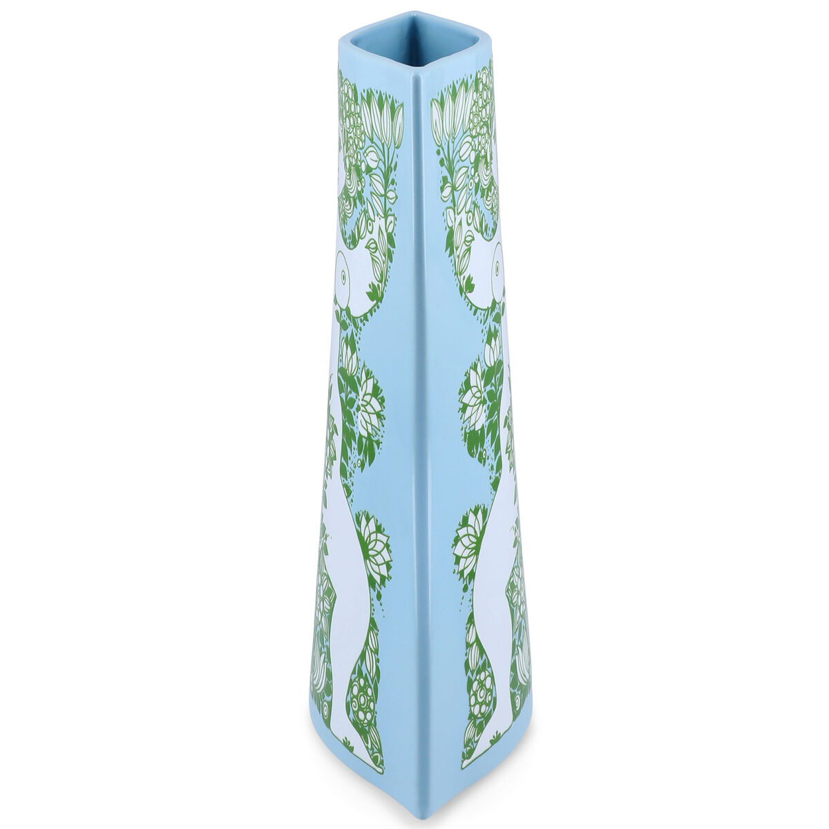 Nina vase 28,5 cm, lyseblå/grøn