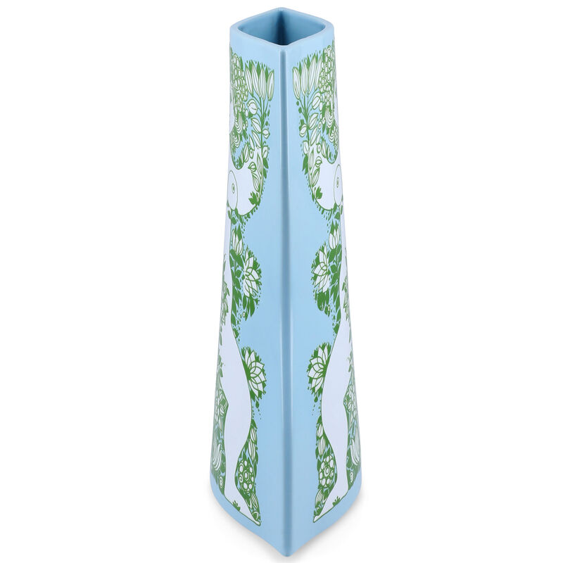Nina vas 28,5 cm, ljusblå/grön