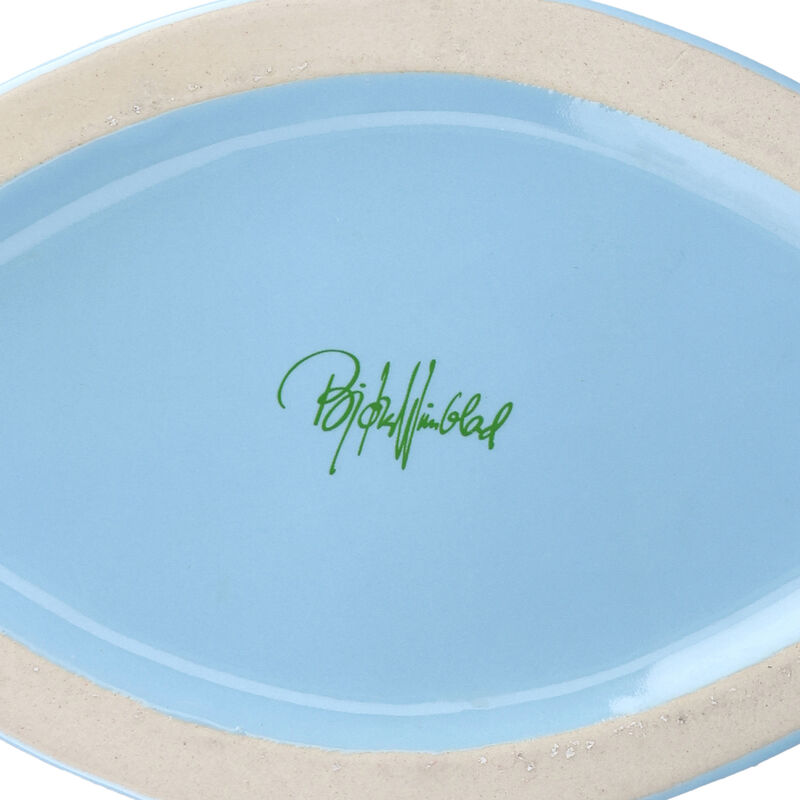 Nina vas 28,5 cm, ljusblå/grön