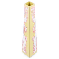 Nina vas 22 cm, gul/rosa