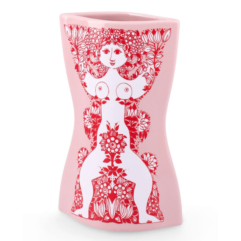 Nina vas 16,5 cm, rosa/röd