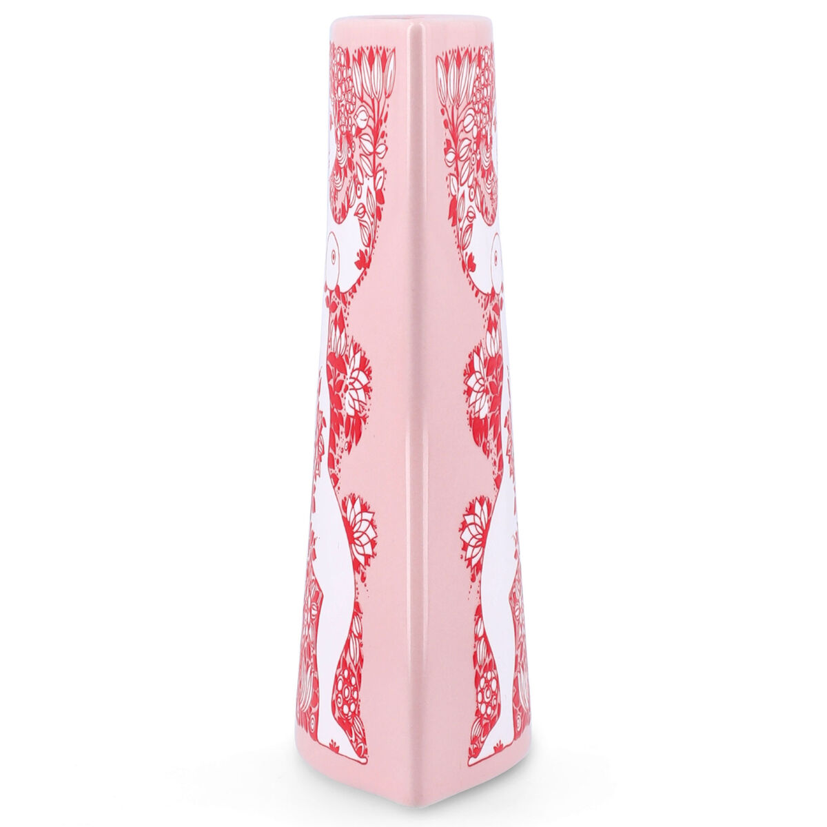 Nina vase 16,5 cm, pink/rød