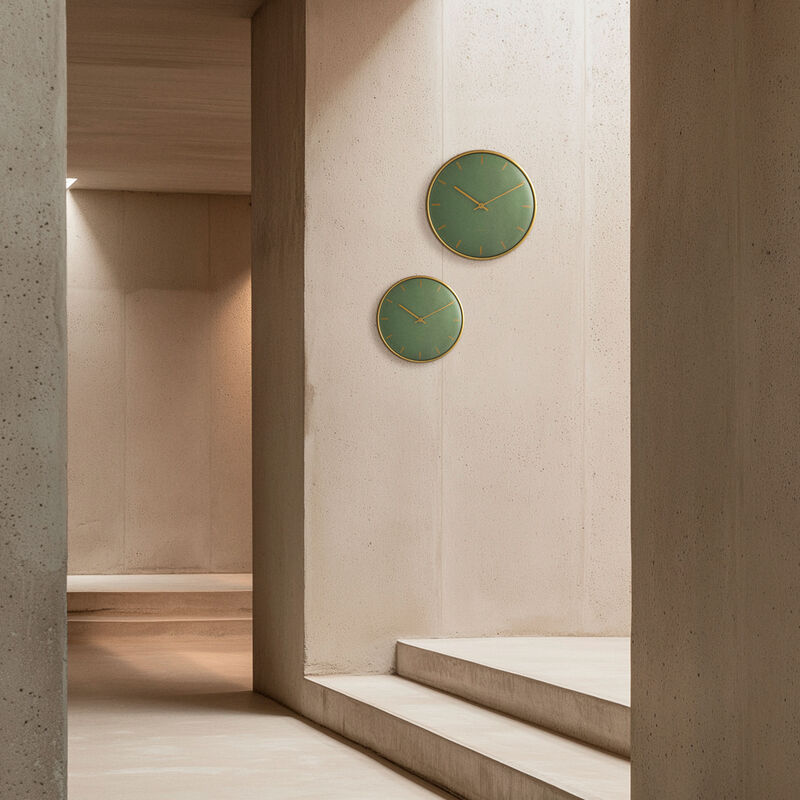 City hall väggklocka 21 cm, grön