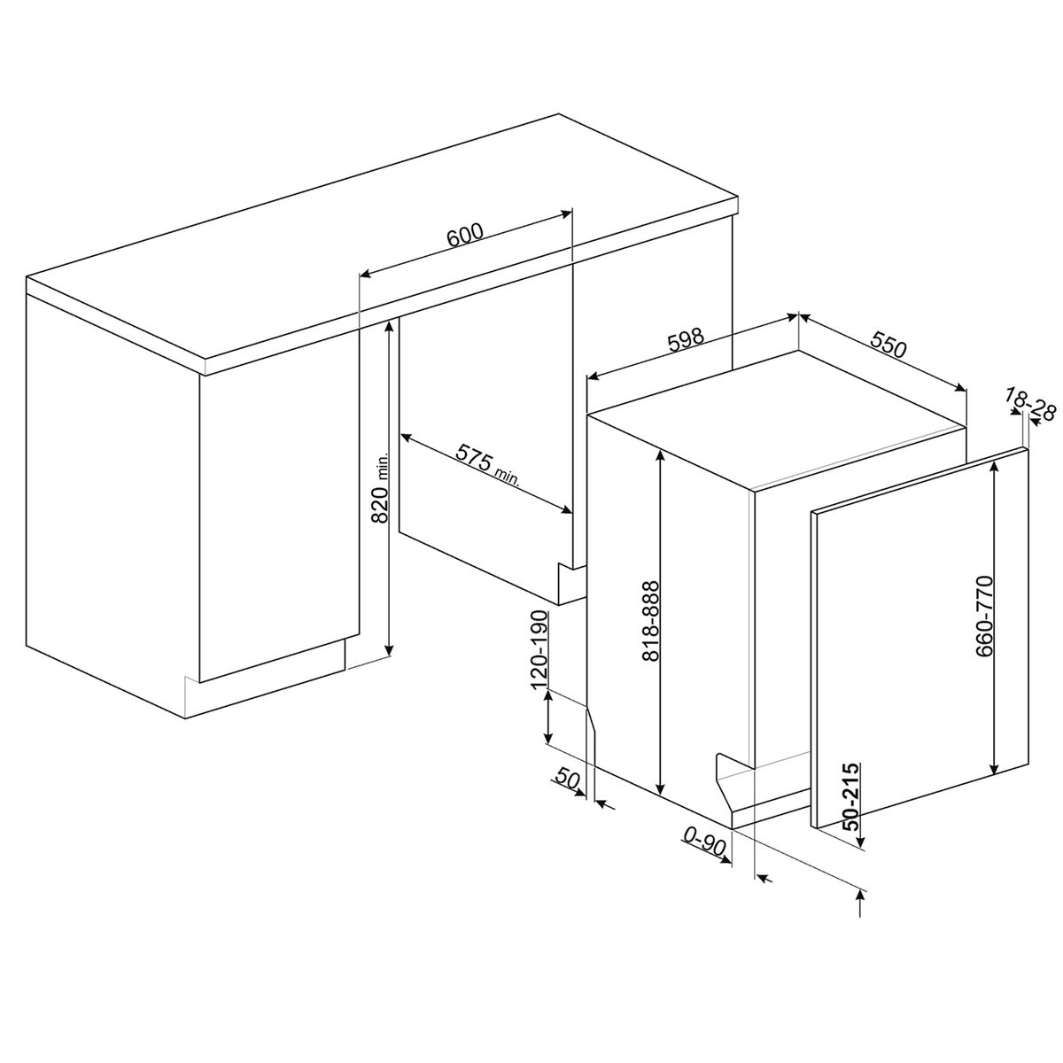 STL7252C integrert oppvaskmaskin 60 cm