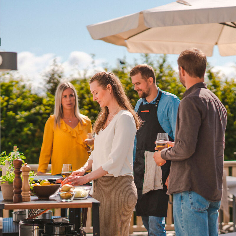 58WG Stegepladesæt til gas, sort