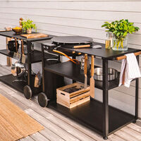 58WG Stegepladesæt til gas, sort