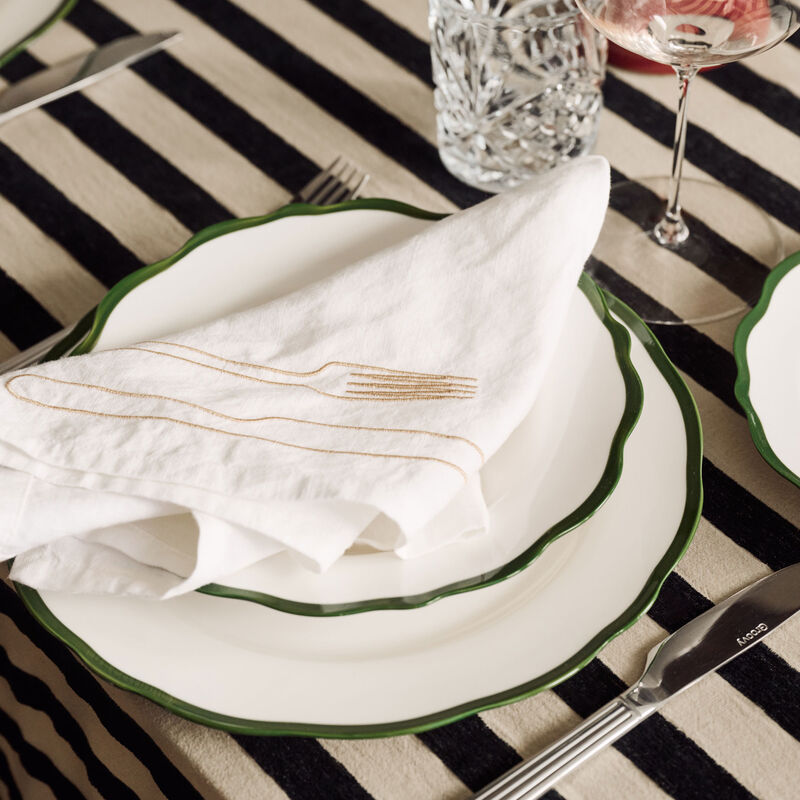 Fleur middagstallerken 28 cm, mørkegrøn