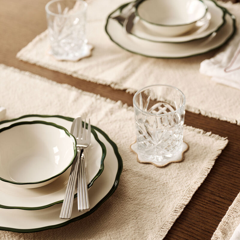 Fleur middagstallerken 28 cm, mørkegrøn