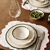 Fleur middagstallerken 28 cm, mørkegrøn