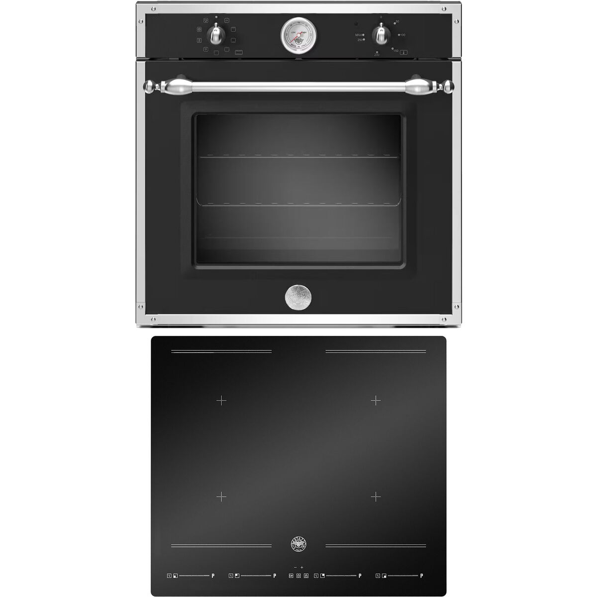 Heritage inbyggnadsugn och induktionshäll 60 cm, svart