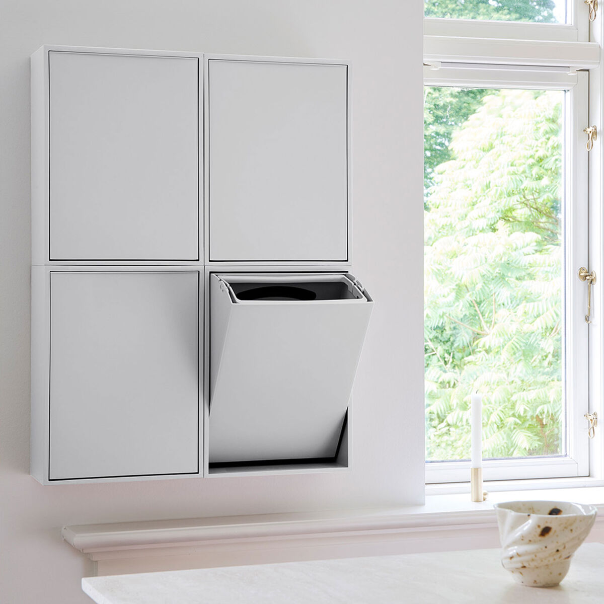 Recycling Box 12 liter, brilliant white