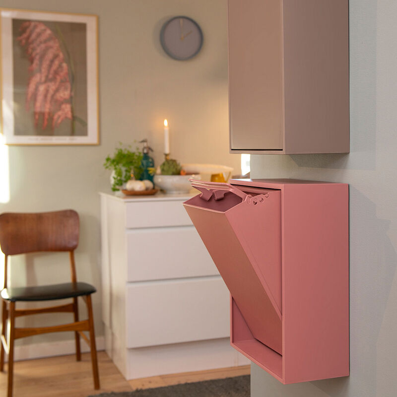 Recycling Box 12 liter, ash rose