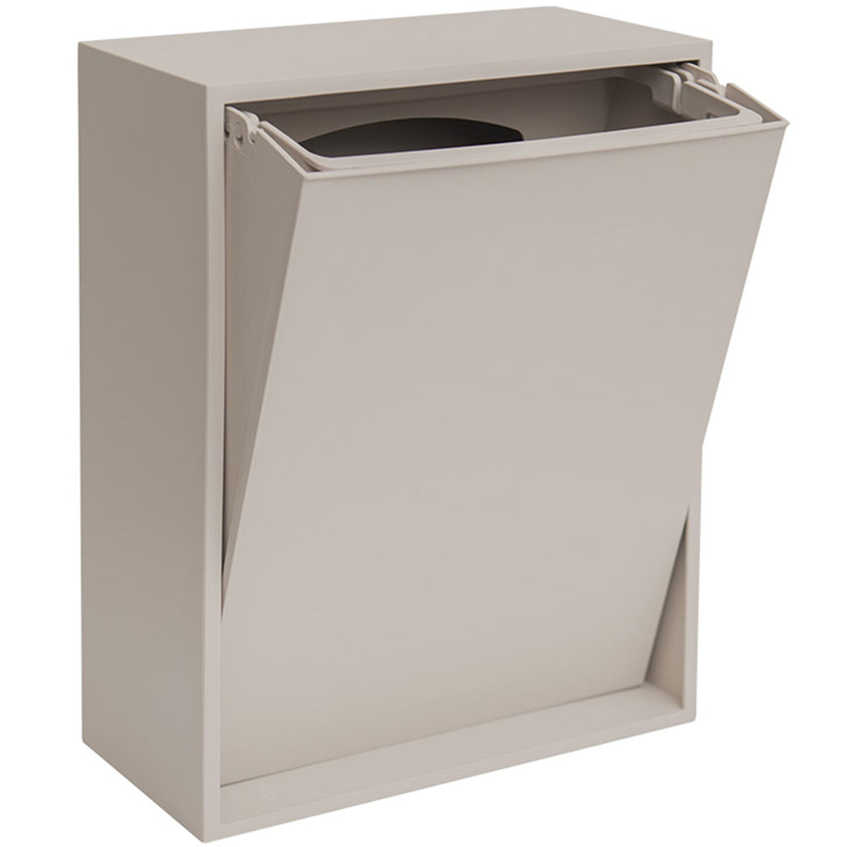Recycling Box 12 liter, silver cloud grey