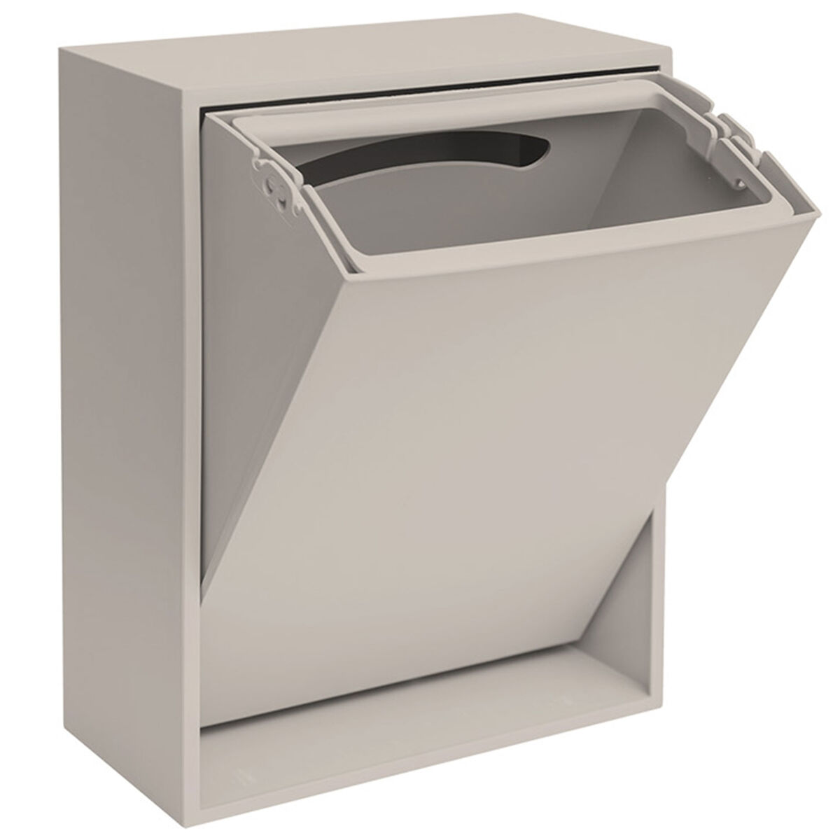 Recycling Box 12 liter, silver cloud grey
