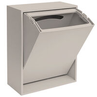 Recycling Box 12 liter, silver cloud grey