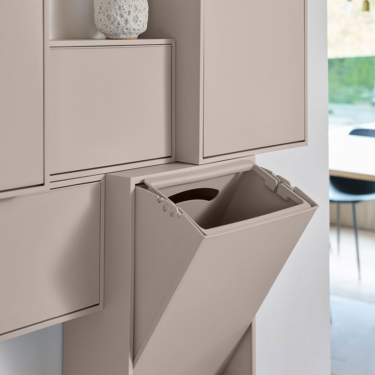 Recycling Box 12 liter, silver cloud grey