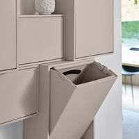 Recycling Box 12 liter, silver cloud grey