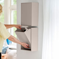 Recycling Box 12 liter, silver cloud grey