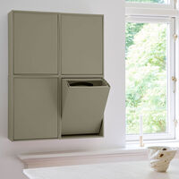 Recycling Box 12 liter, oak green