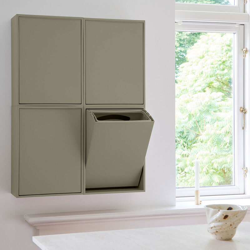 Recycling Box 12 liter, oak green