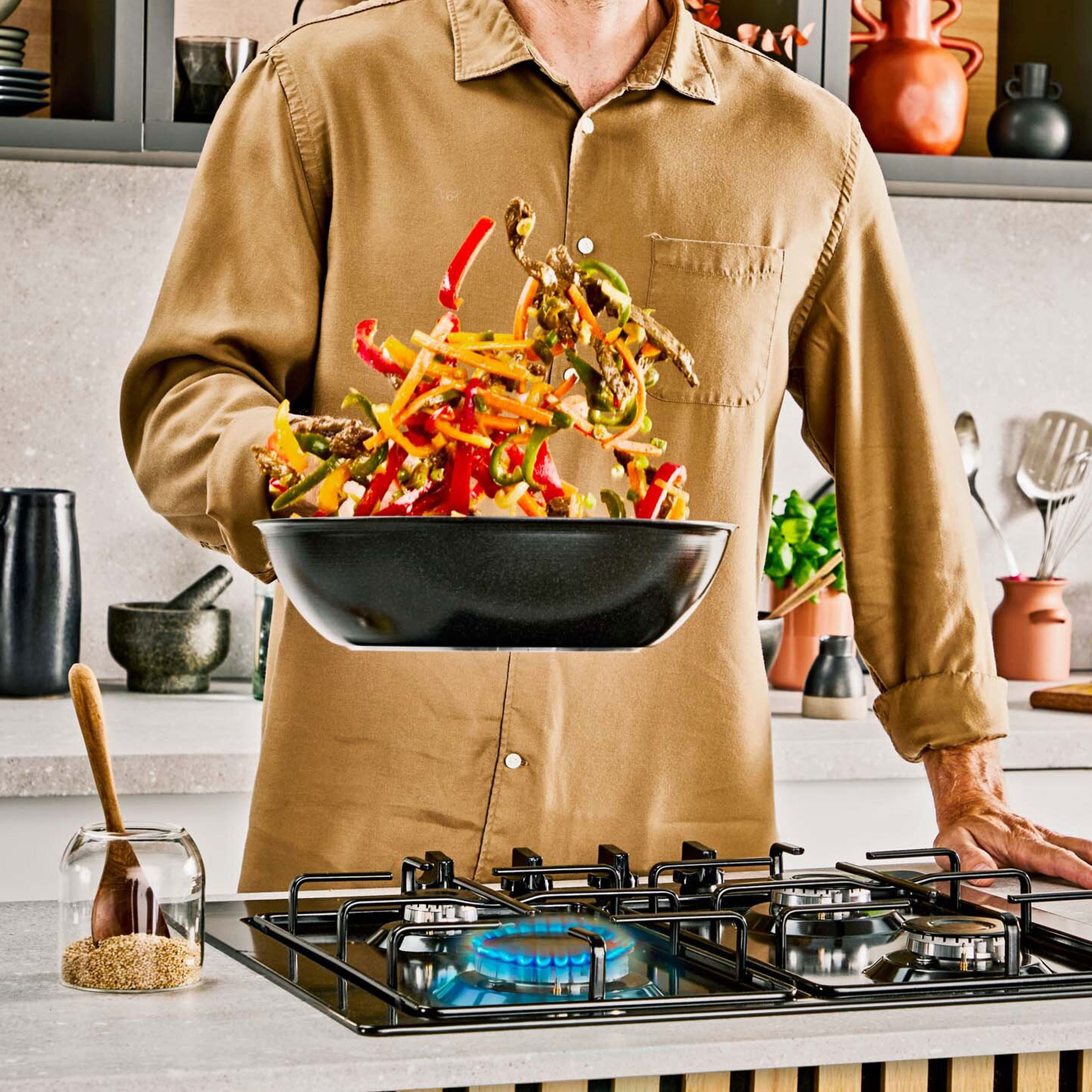 Experience Ceramic wokpanna 28 cm, svart