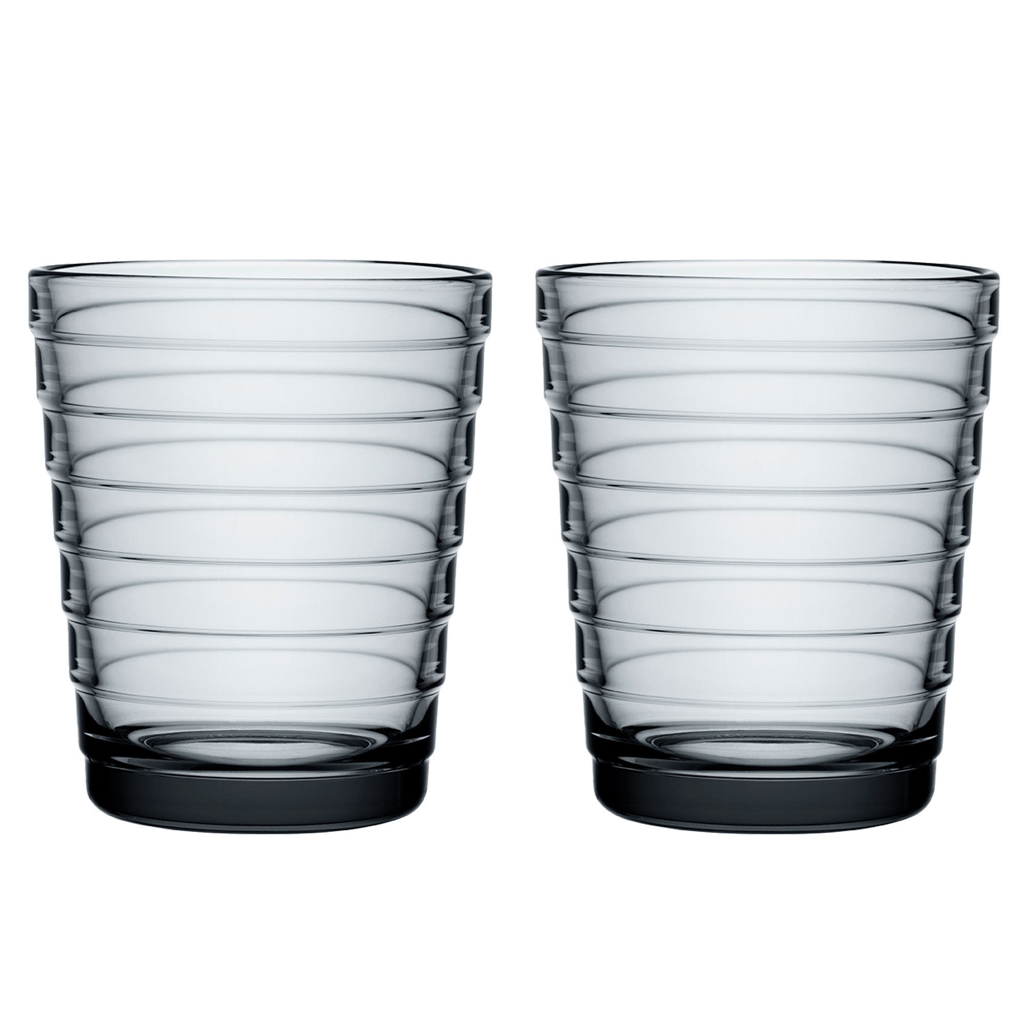 Iittala Aino Aalto glass 22 cl grå, 2-pakning