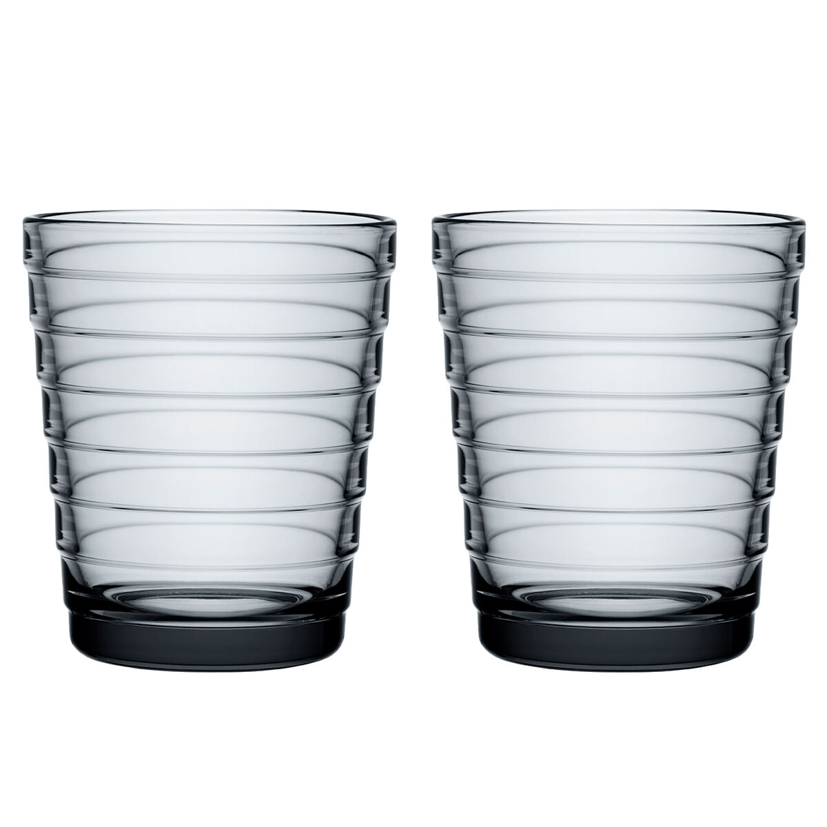 Aino Aalto glas 22 cl, grå, 2 stk.