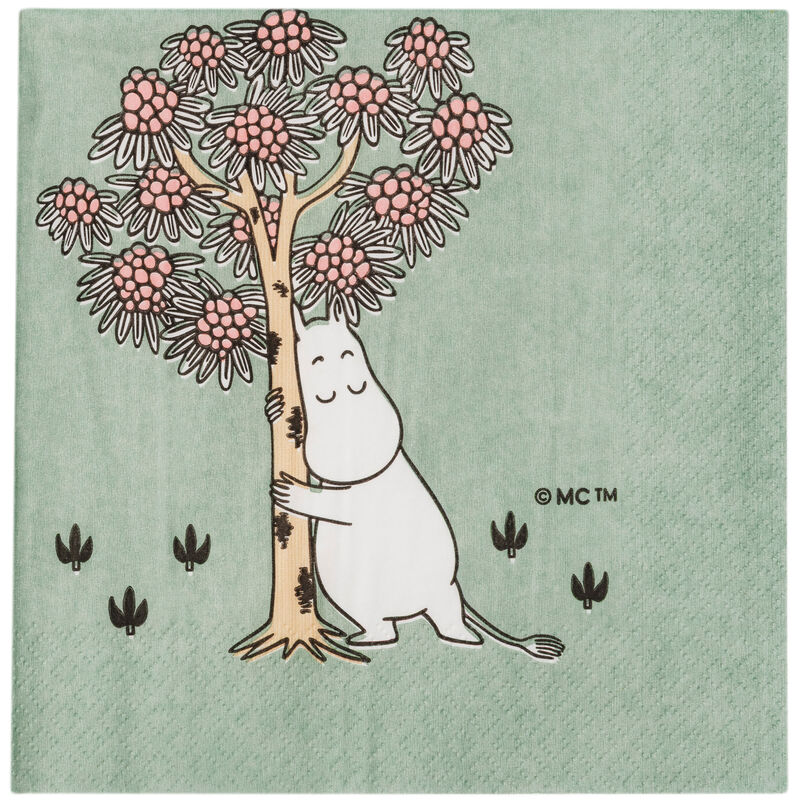 Huolenpito paperiservetit 33 cm, vihreä