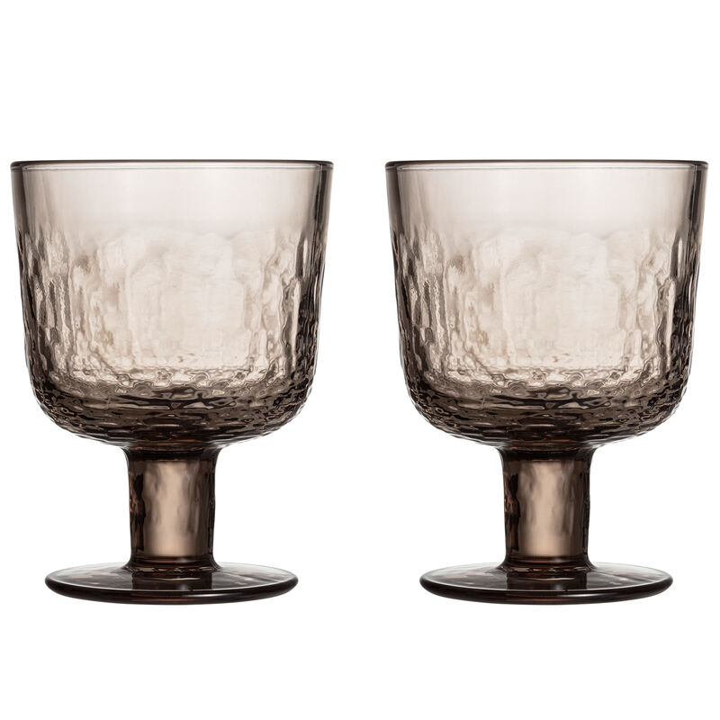 Mainio glas på fod 30 cl, mocca, 2 stk.