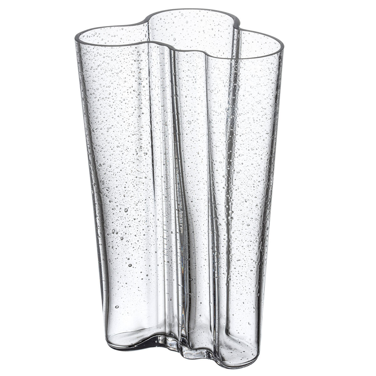 Aalto vas 20 cm, klart bubbelglas
