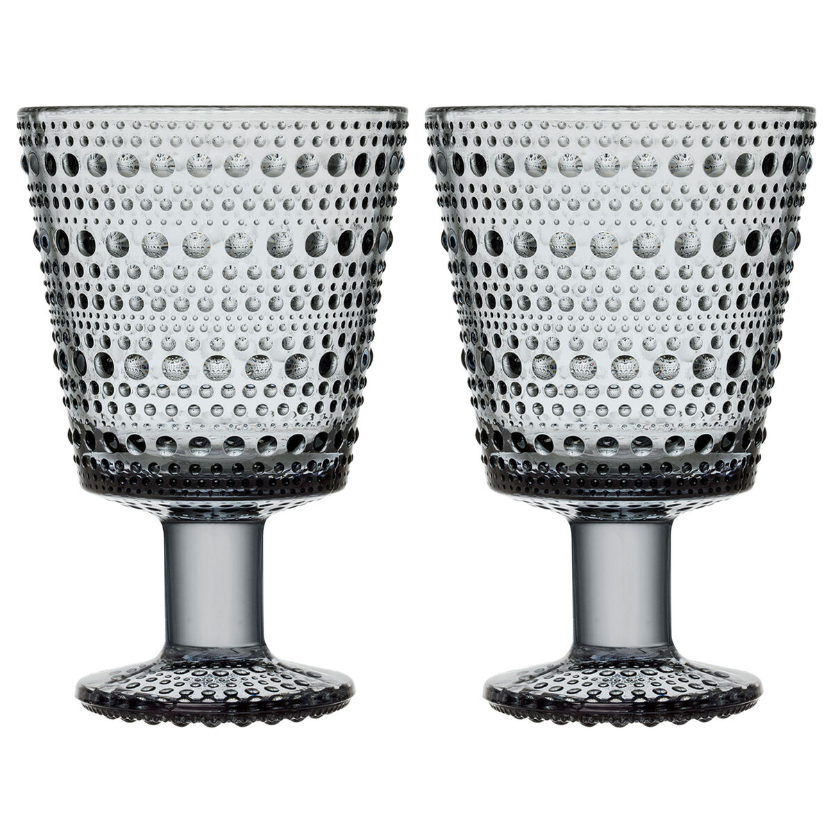 Kastehelmi lasi 26 cl, harmaa, 2 kpl