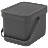 Sort & Go avfallsbøtte 6 liter, mørkegrå