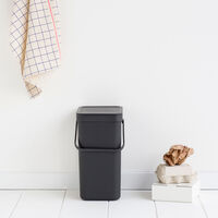 Sort & Go avfallsbøtte 12 liter, mørkegrå