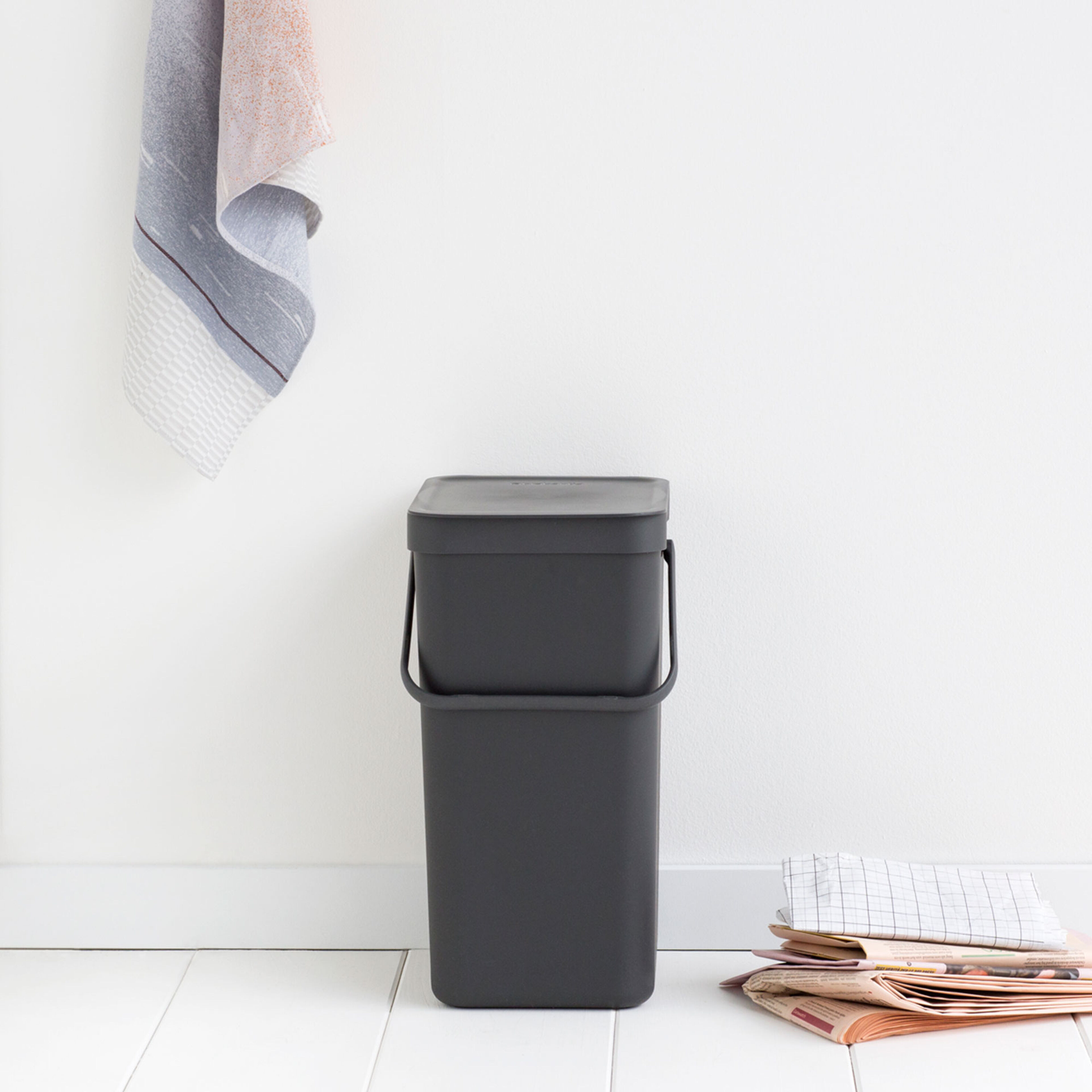 Sort & Go avfallsbøtte 16 liter, mørkegrå