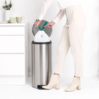 NewIcon pedalbøtte 30 liter, mattbørstet stål