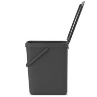 Sort & Go avfallsbøtte 25 liter, mørkegrå