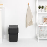 Sort & Go avfallsbøtte 25 liter, mørkegrå