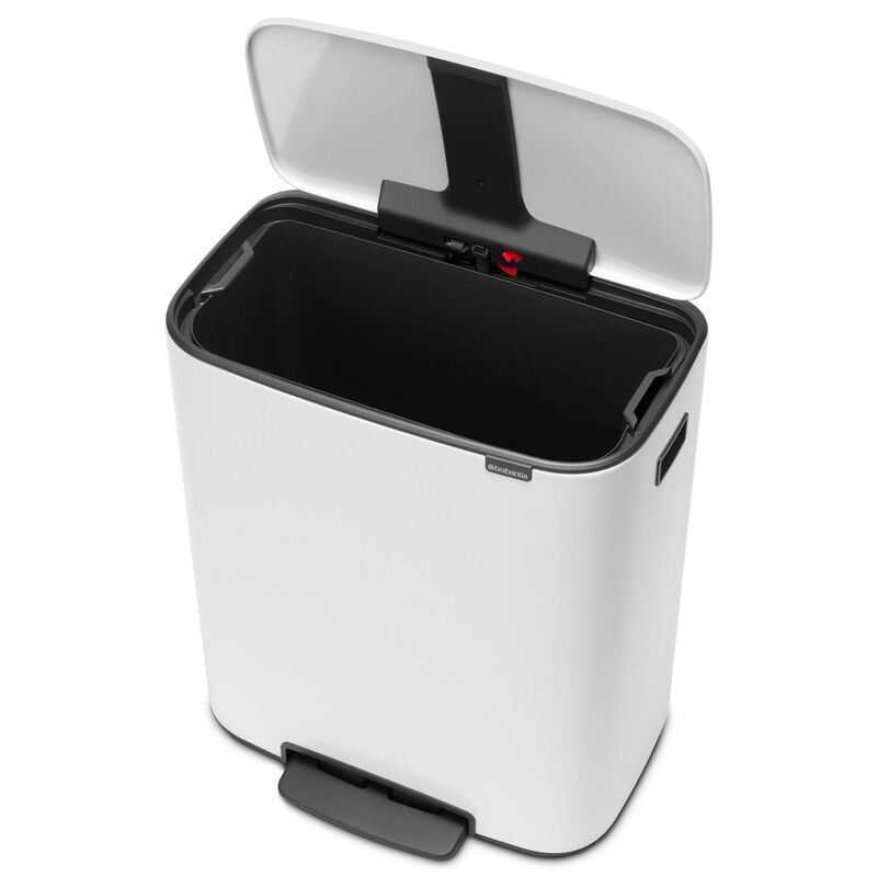 Bo pedalbøtte 60 liter, hvit