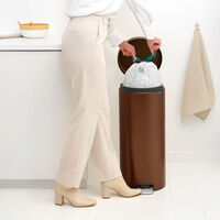 NewIcon pedalbøtte 30 liter, warm bronze 