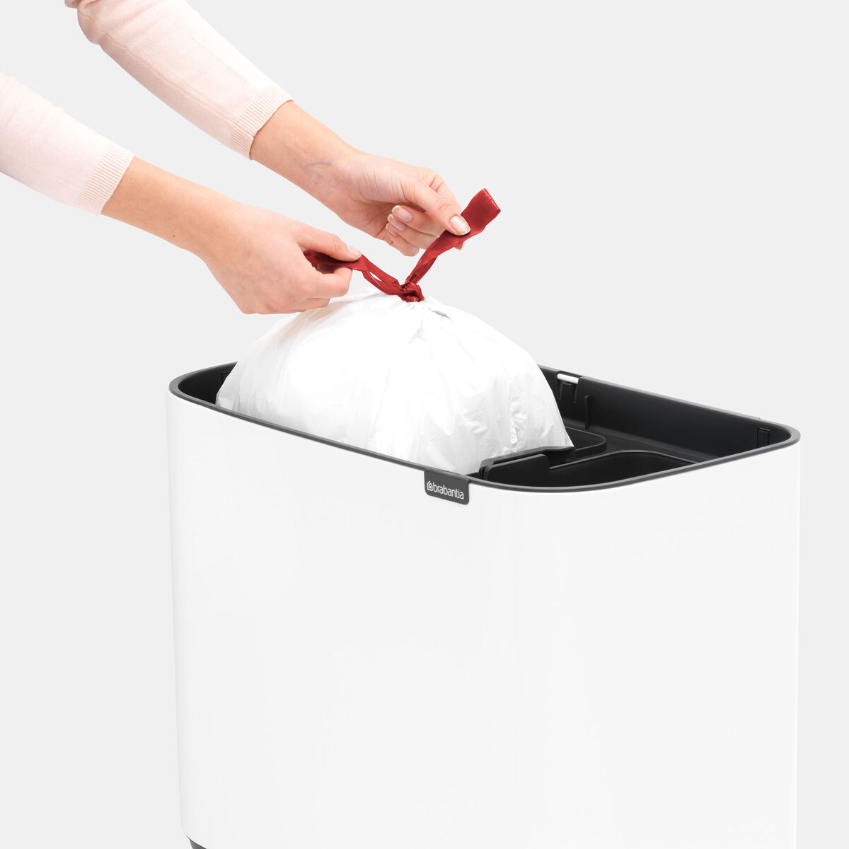 Bo Touch Bin soptunna 11 + 23 liter, vit