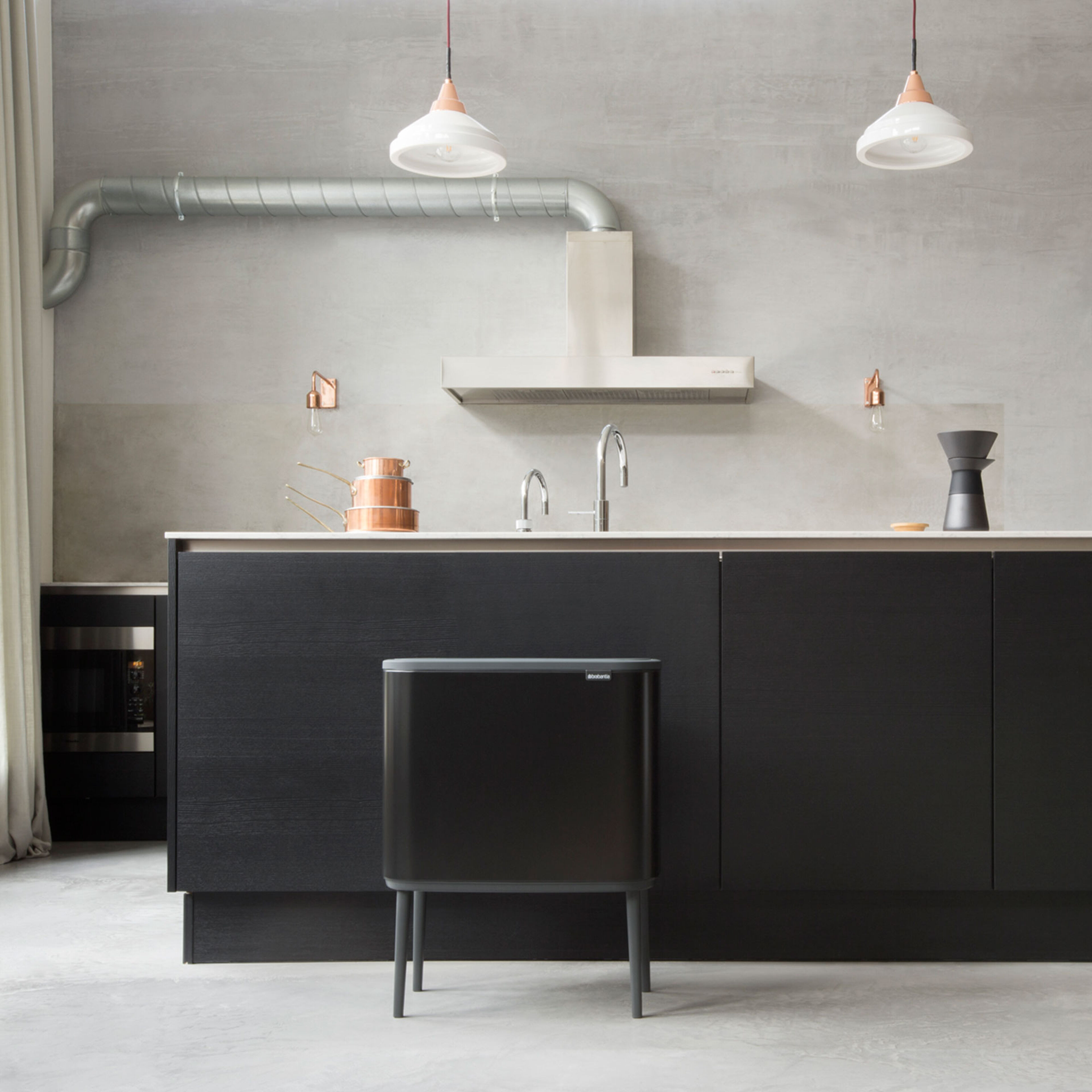 Bo Touch Bin 11 + 23 litraa, mattamusta