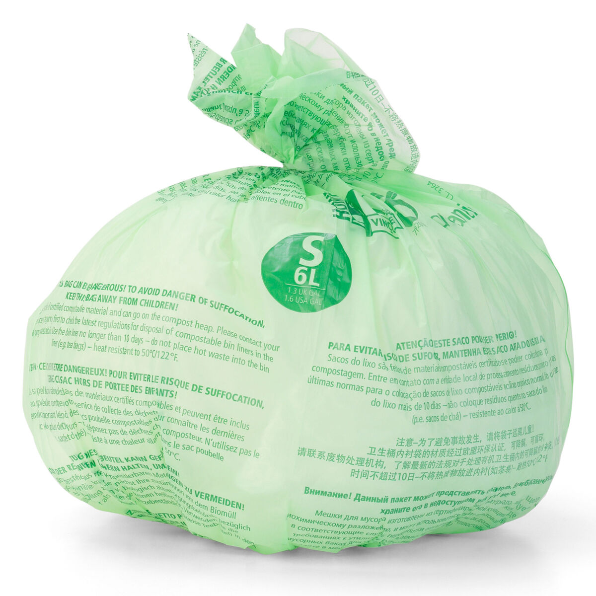 PerfectFit avfallspåsar S 6 liter, 10-pack, grön