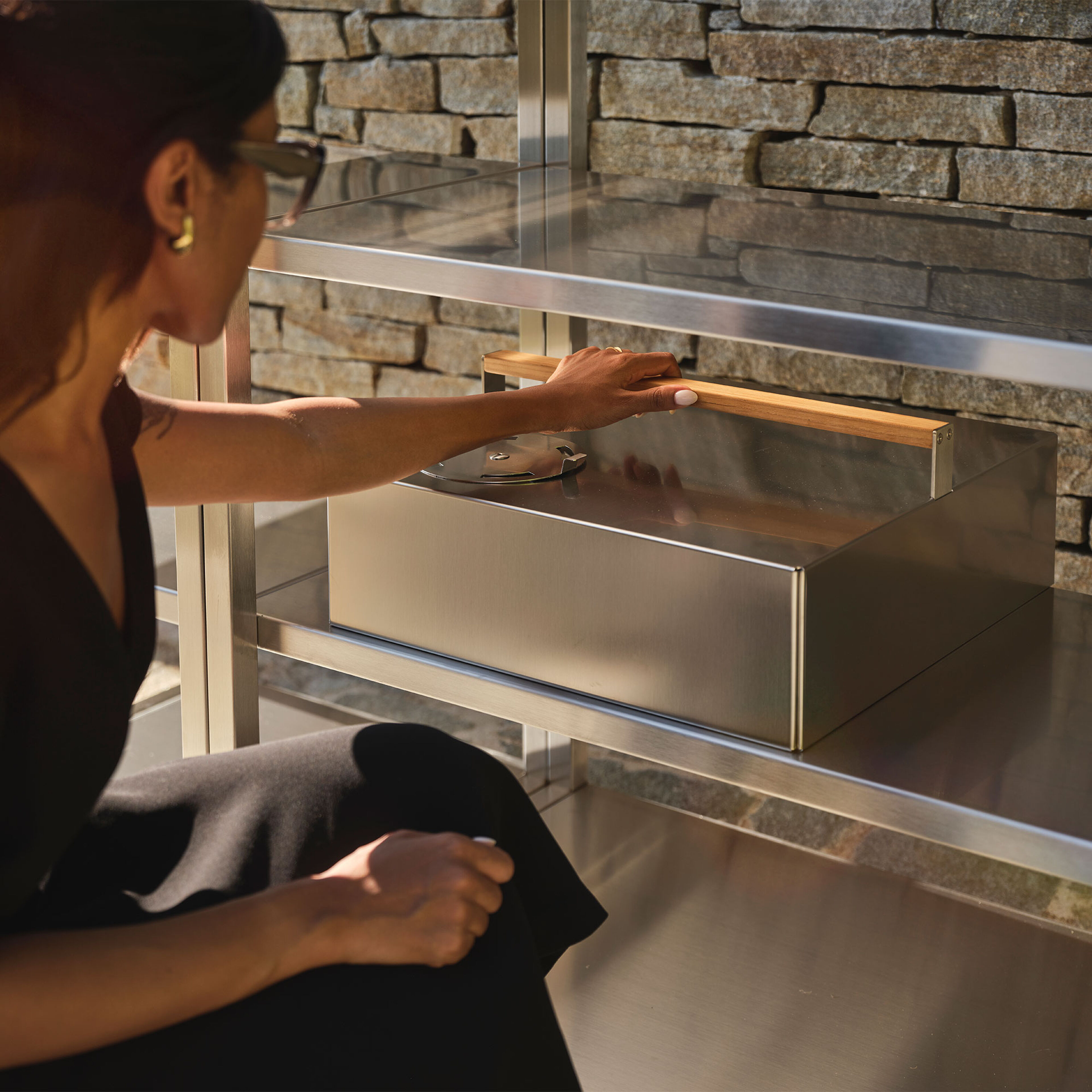 Essentials sidebord 50 cm, rustfrit stål