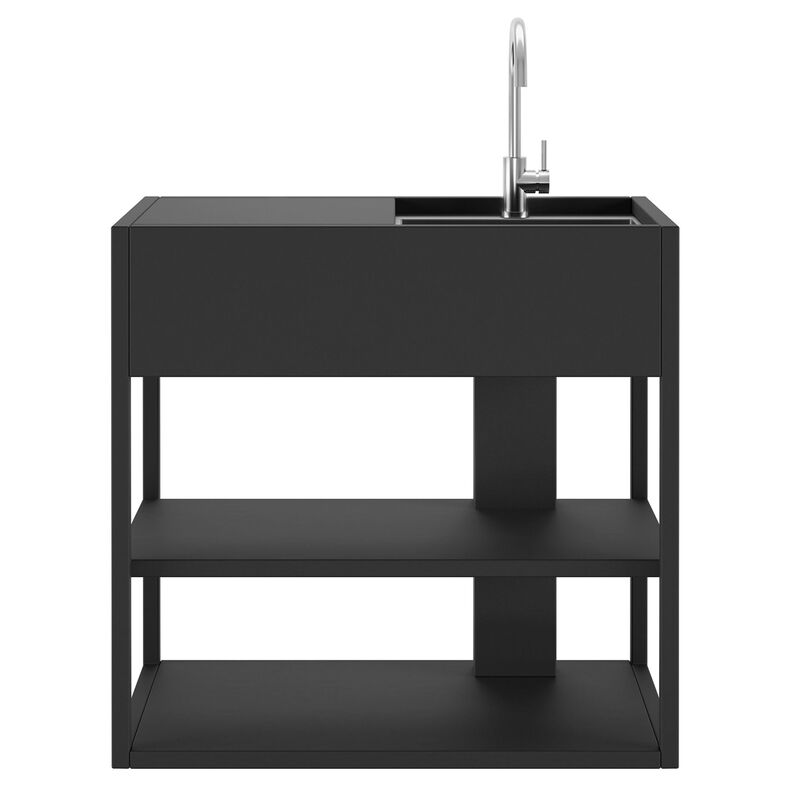 Essentials vask 94 cm høyre, beluga black