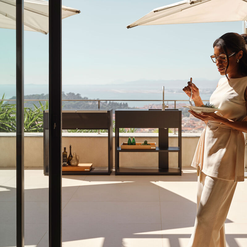 Essentials vask 94 cm høyre, beluga black