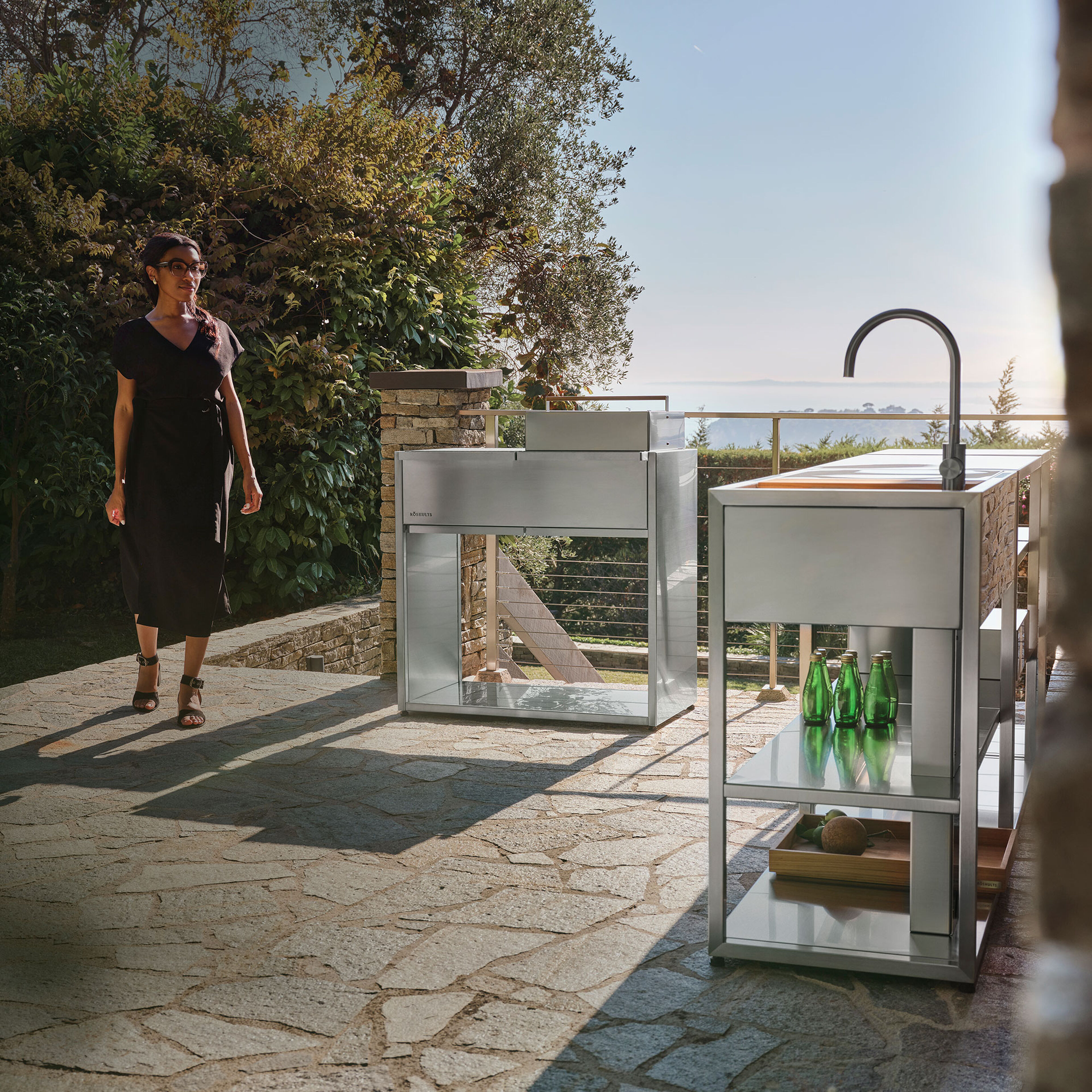 Essentials vask 94 cm høyre, rustfritt stål