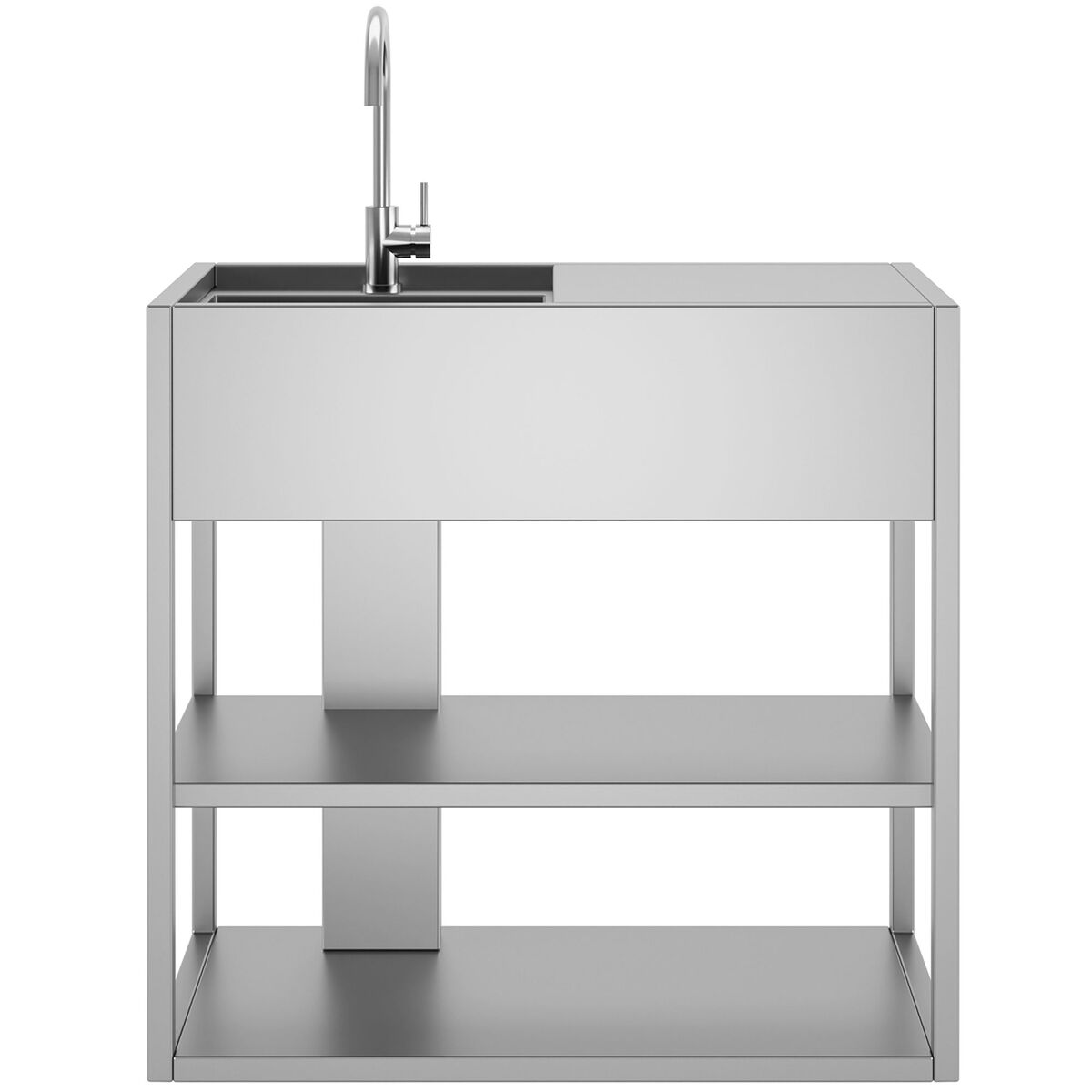 Essentials diskbänk 94 cm vänster, rostfritt stål