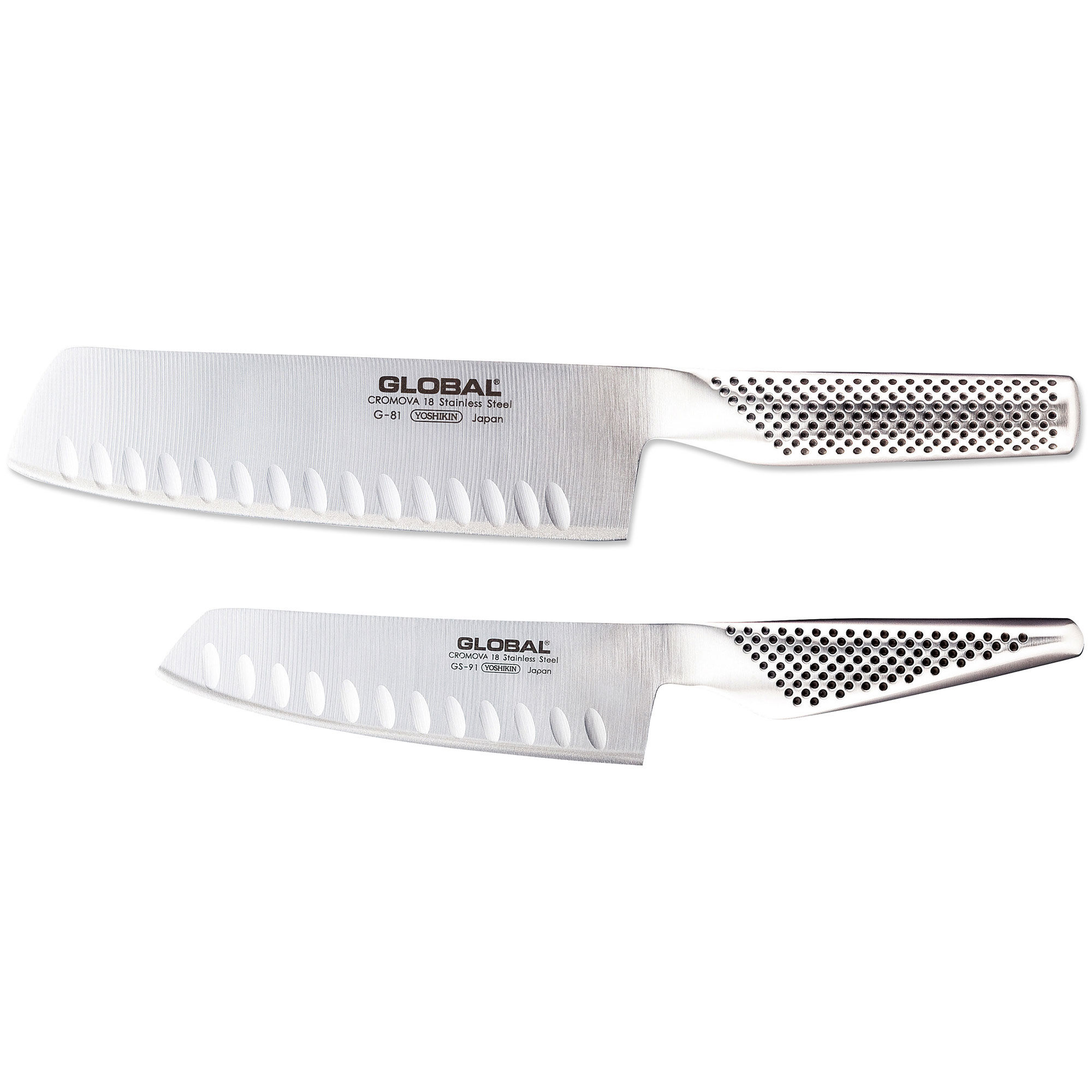 Global Knivset 2 delar, G-81 & GS-91 gr&ouml;nsaksknivar