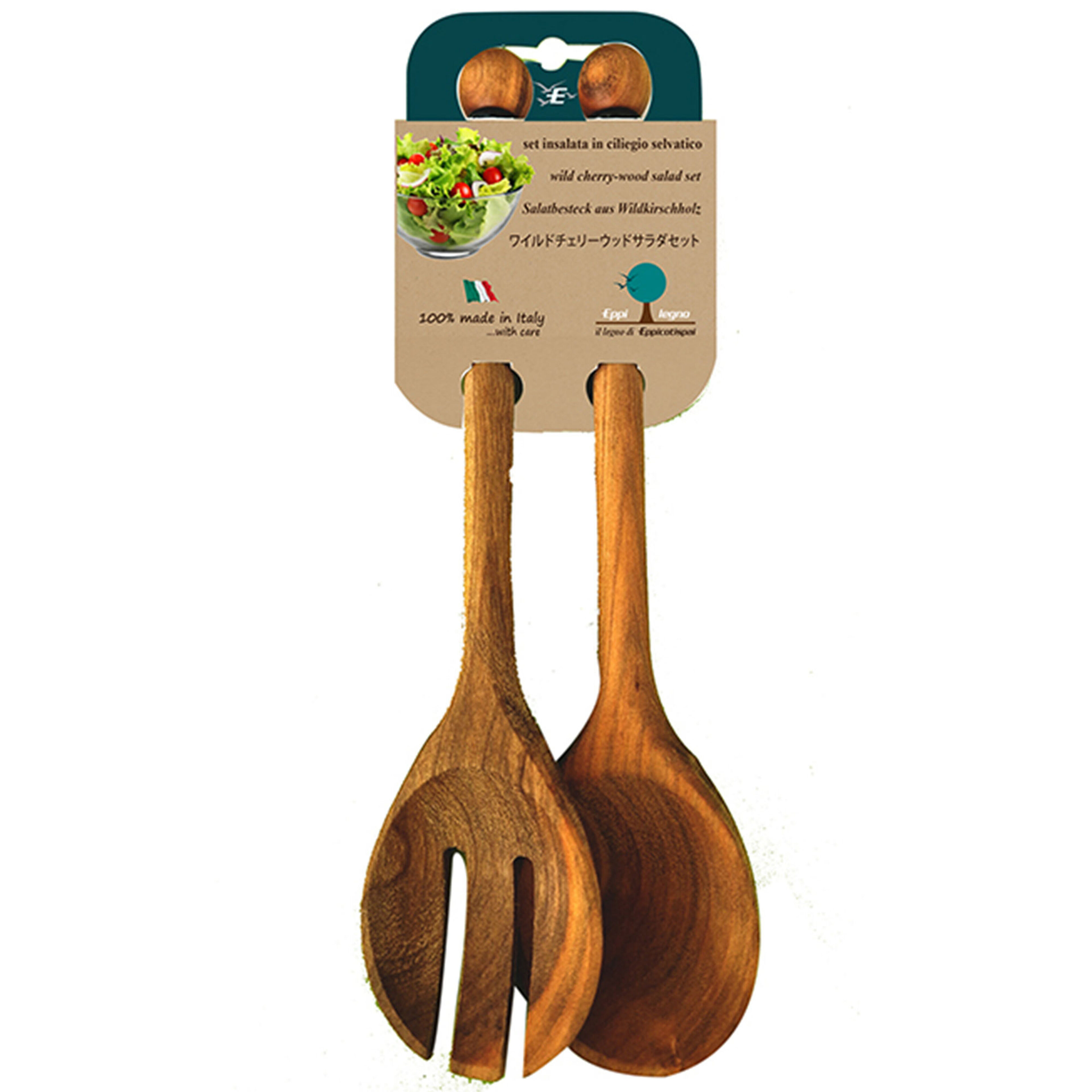 Salatbestikk, kirsebærtre